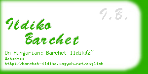 ildiko barchet business card